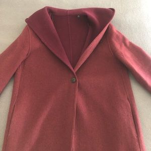 Burgandy Uniqlo Coat